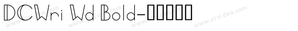DCWri Wd Bold字体转换